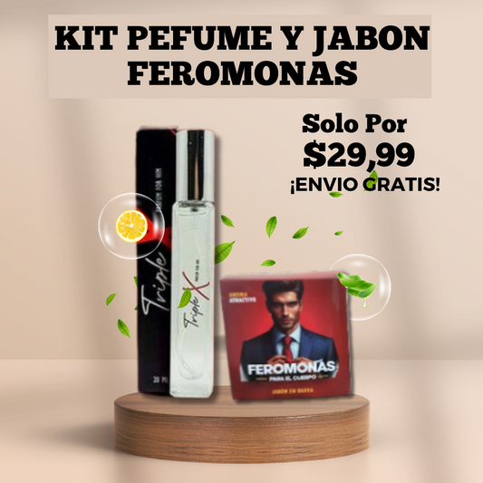 🔥 KIT PERFUME + JABON DE FEROMONAS 🔥 --- DESPIERTA TU ATRACTIVO IRRESISTIBLE